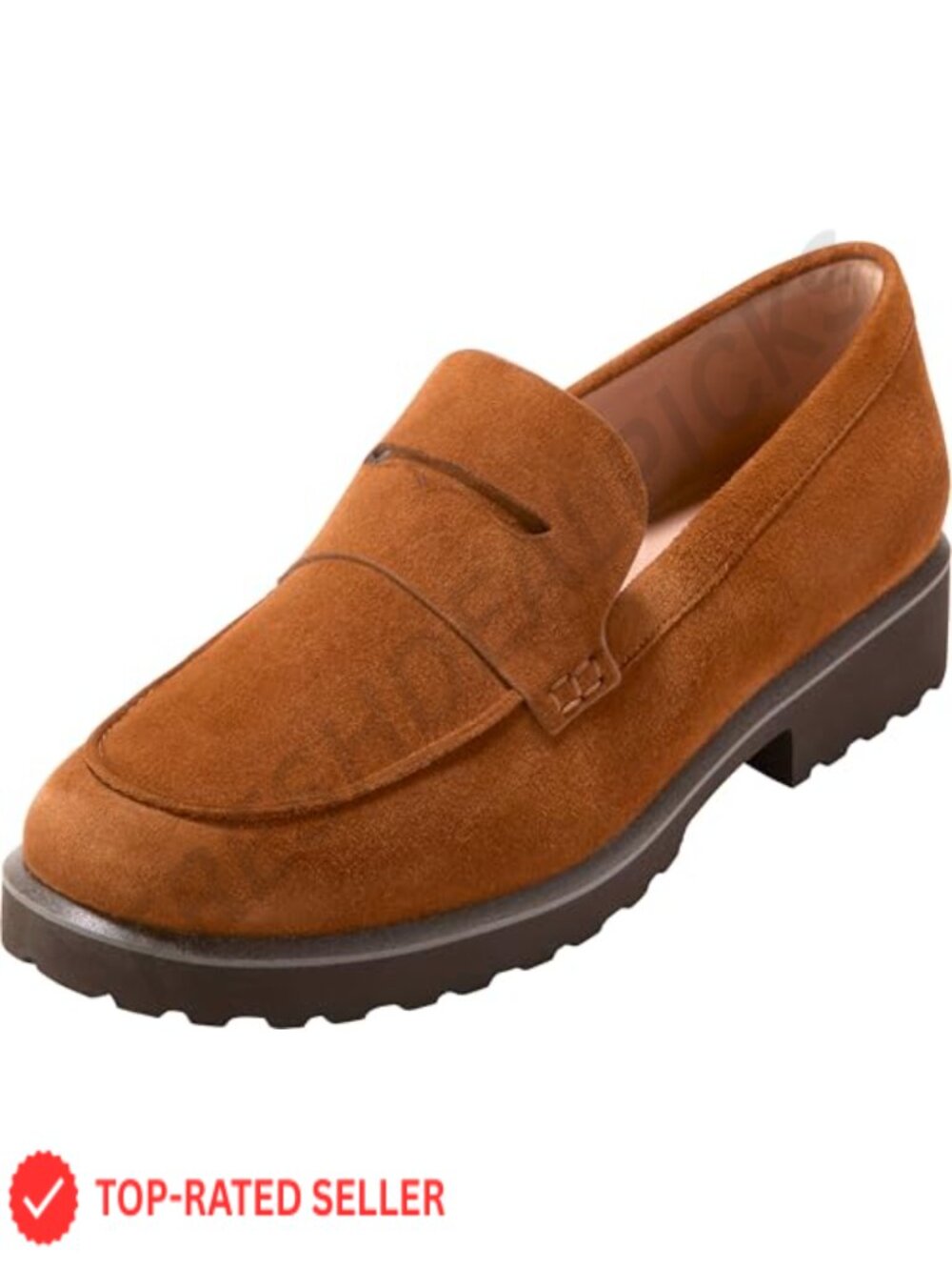 Penny Loafer Suede Moc Toe Slip On Casual Shoe
